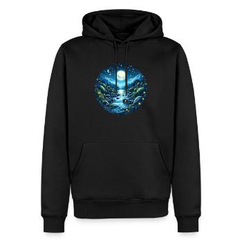 Moon Magic - Men’s Premium Organic Hoodie - black - Front - Nico (187cm)