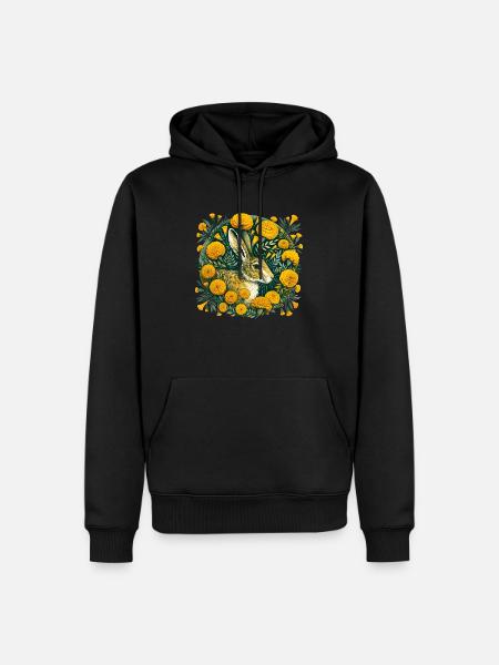 Hare - Men’s Premium Organic Hoodie - black