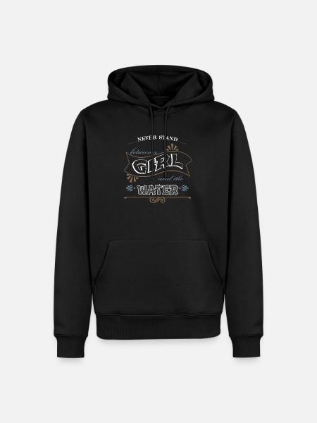 Swimmer Bday Joke Bicycle Swim - Men’s Premium Organic Hoodie - black