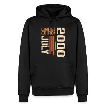 Juli 2000 Geburtstagsgeschenk 2000 Juli 2000 - Männer Premium Bio Hoodie - Schwarz - Vorne - Nico (187cm)