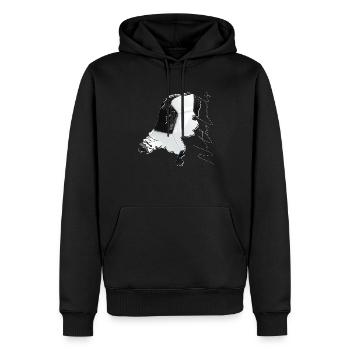 Netherlands | real football | Map EN - Men’s Premium Organic Hoodie - black - Front - Nico (187cm)