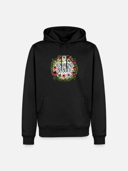 L’humanité soit les deux - Sweat à capuche Premium bio Homme - noir