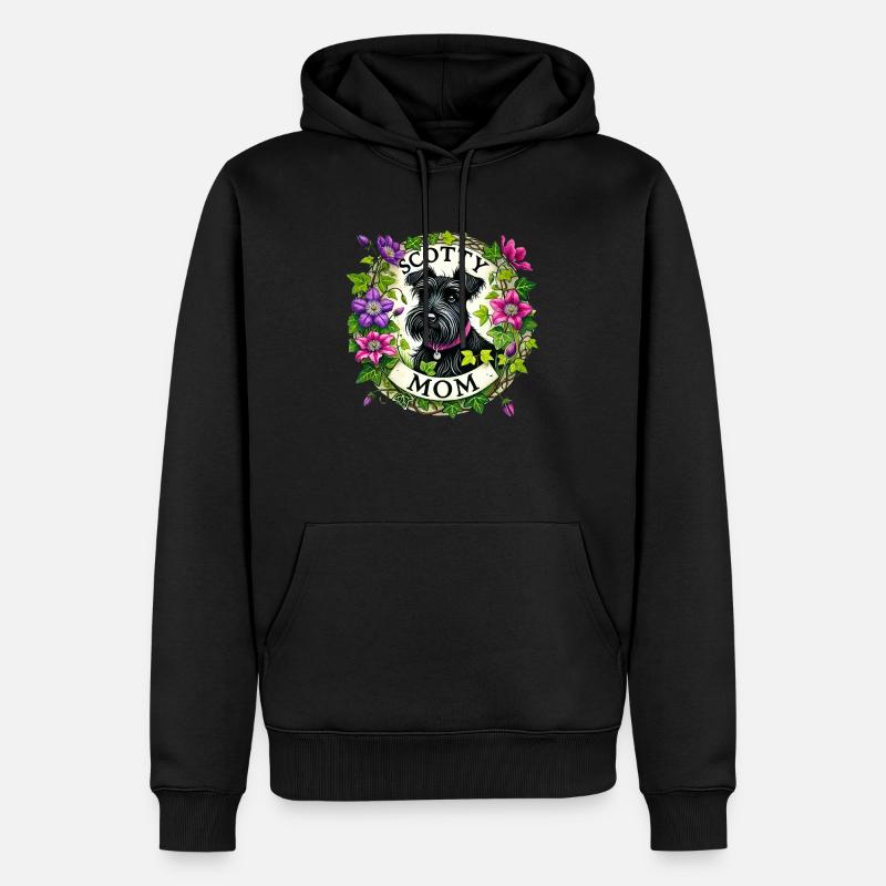 Scotty Mama - Männer Premium Bio Hoodie - Schwarz