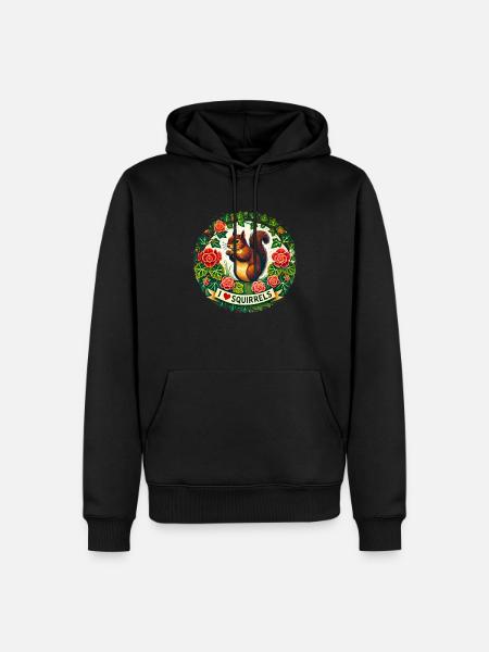 I Love squirrels - Men’s Premium Organic Hoodie - black