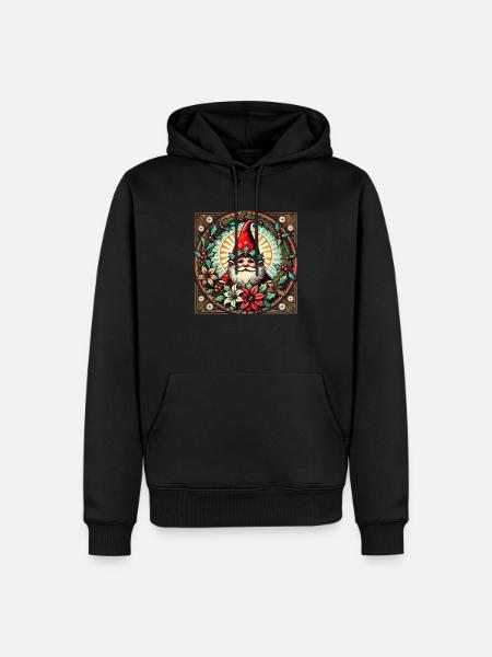 Weihnachtszwerg - Männer Premium Bio Hoodie - Schwarz