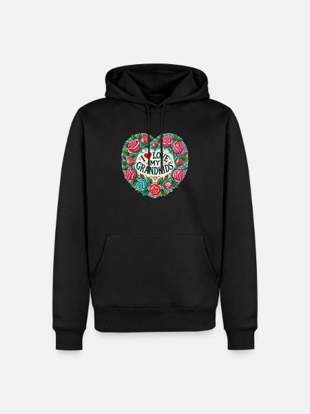 J’adore mes petits-enfants - Sweat à capuche Premium bio Homme - noir