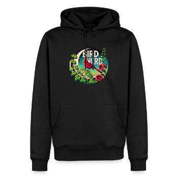Vogel-Nerd - Männer Premium Bio Hoodie - Schwarz - Vorne - Nico (187cm)