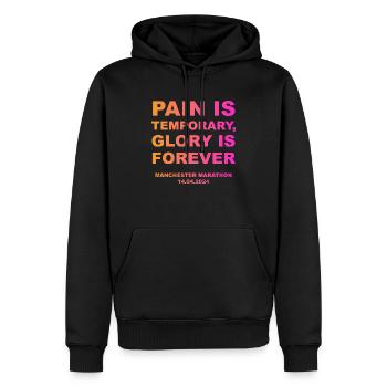 Marathon 2024 MANCHESTER Finisher Shirt - Männer Premium Bio Hoodie - Schwarz - Vorne - Nico (187cm)