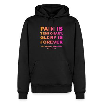 Marathon Los Angeles 2024 Finisher Shirt - Männer Premium Bio Hoodie - Schwarz - Vorne - Nico (187cm)