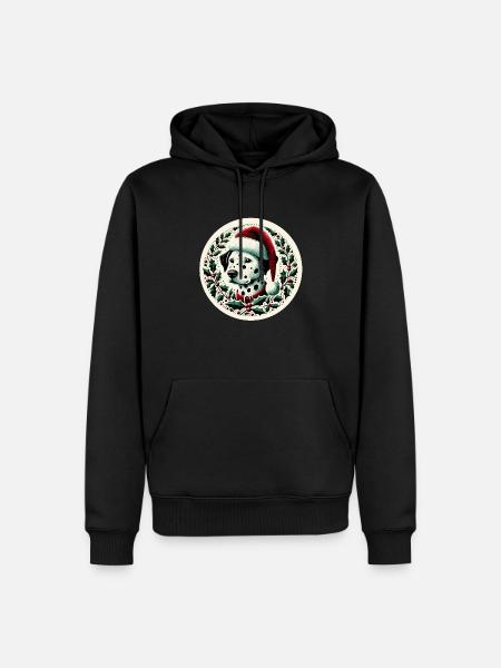 Christmas Dalmatian - Men’s Premium Organic Hoodie - black