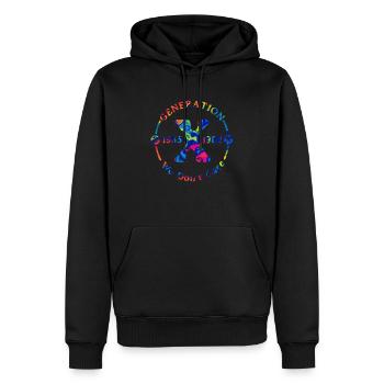 Generation X Stay Strong Positives Zitat Niedliche 80er Jahre - Männer Premium Bio Hoodie - Schwarz - Vorne - Nico (187cm)