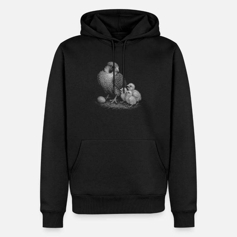 Wanderfalke - Männer Premium Bio Hoodie - Schwarz