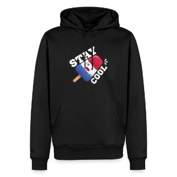 Summer Popsicle Stay Cool Funny Bomb Retro 80s - Sweat à capuche Premium bio Homme - noir - Devant - Nico (187cm)