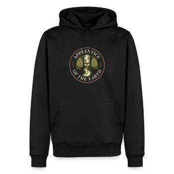 Racines de guérison à base de plantes Sagesse naturelle - Sweat à capuche Premium bio Homme - noir - Devant - Nico (187cm)