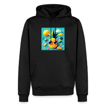 Pineapple Summer Fun graphic design - Men’s Premium Organic Hoodie - black - Front - Nico (187cm)