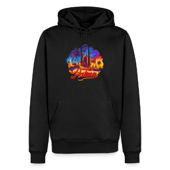 Palma Capital Mallorca Silhouette Cadeau - Sweat à capuche Premium bio Homme - noir - Devant - Nico (187cm)