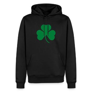 Shamrock - Männer Premium Bio Hoodie - Schwarz - Vorne - Nico (187cm)