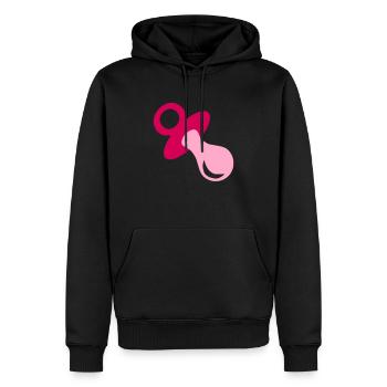 Bébé - Sucette - Sweat à capuche Premium bio Homme - noir - Devant - Nico (187cm)