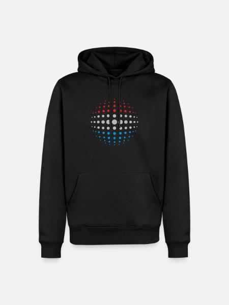 geo_dotsphere_luxembourg_3c01 - Männer Premium Bio Hoodie - Schwarz