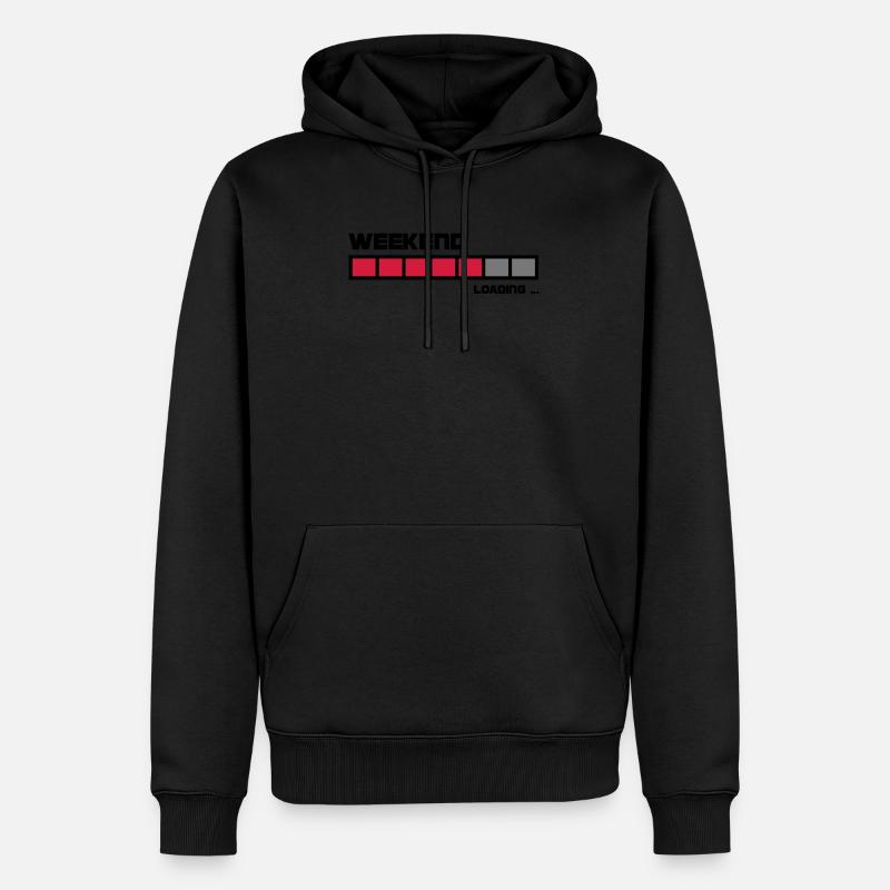 Weekend Loading | Fun T-Shirts bedrucken - Männer Premium Bio Hoodie - Schwarz