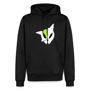 Aliekuroeil - Sweat à capuche Premium bio Homme - noir - Devant - Nico (187cm)