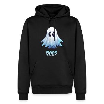 Boo - Scheuer Geist - Halloween - Männer Premium Bio Hoodie - Schwarz - Vorne - Nico (187cm)