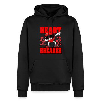 Dabbing Heart Breaker Drôle Messieurs Enfants Garçons - Sweat à capuche Premium bio Homme - noir - Devant - Nico (187cm)