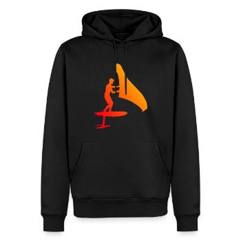 foilwing wingsurf Men hydrofoil wingfoil - Men’s Premium Organic Hoodie - black - Front - Nico (187cm)
