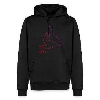 wingfoil Femmes foilwing wingsurfen hydrofoil - Sweat à capuche Premium bio Homme - noir - Devant - Nico (187cm)