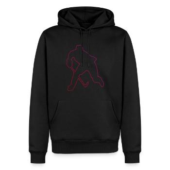 Women's Ice Hockey Ice Hockey Player Ice Hockey Games - Men’s Premium Organic Hoodie - black - Front - Nico (187cm)
