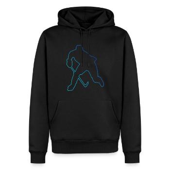 Ice Hockey player Eishockey spielen Damen - Men’s Premium Organic Hoodie - black - Front - Nico (187cm)