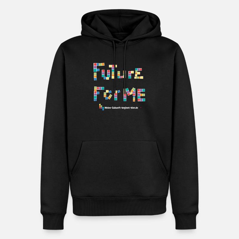 FUTUREFORME weiss - Männer Premium Bio Hoodie - Schwarz