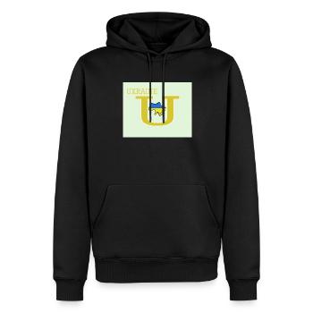Ukraine U Alphabet Stand mit der Ukraine - Männer Premium Bio Hoodie - Schwarz - Vorne - Nico (187cm)