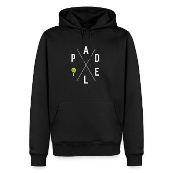Padel Padel Joueur Padeltennis Padel Tennis - Sweat à capuche Premium bio Homme - noir - Devant - Nico (187cm)