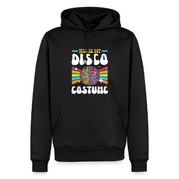 This Is My Disco Costume Halloween 70s Party - Men’s Premium Organic Hoodie - black - Front - Nico (187cm)