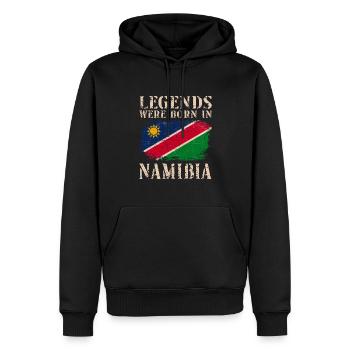 Vintage Design Namibische Flagge Namibia - Männer Premium Bio Hoodie - Schwarz - Vorne - Nico (187cm)