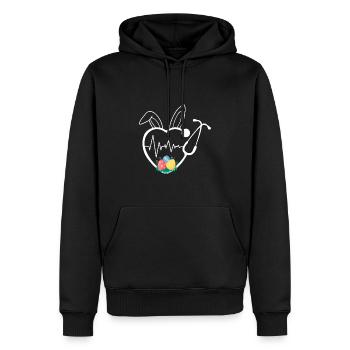 Stethoskop Ostern Krankenschwester Leben Eier Krankenschwester Ostern - Männer Premium Bio Hoodie - Schwarz - Vorne - Nico (187cm)