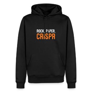 Crispr Rock Paper Scissors Scientifique Biologiste - Sweat à capuche Premium bio Homme - noir - Devant - Nico (187cm)