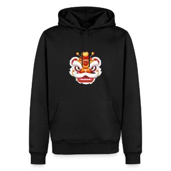 Festival de célébration chinoise Danse du Lion du Nouvel An - Sweat à capuche Premium bio Homme - noir - Devant - Nico (187cm)