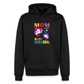 Mama des Babys Geburtstag Hai Mama Hai Mutter - Männer Premium Bio Hoodie - Schwarz - Vorne - Nico (187cm)