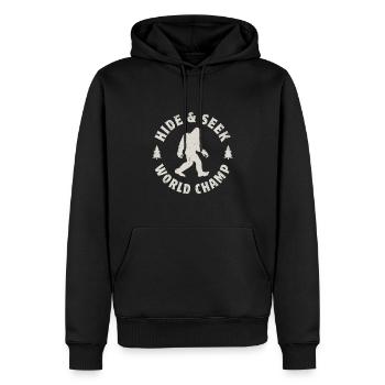 Bigfoot Hide And Seek Champion du Monde de Sasquatch - Sweat à capuche Premium bio Homme - noir - Devant - Nico (187cm)
