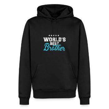 Le meilleur frère du monde - Sweat à capuche Premium bio Homme - noir - Devant - Nico (187cm)