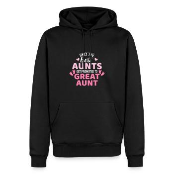 Les meilleures tantes sont promues grand-tantes - Sweat à capuche Premium bio Homme - noir - Devant - Nico (187cm)