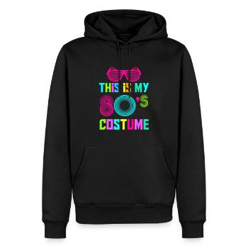 C’est mon costume des années 80 Fancy eighties dress Party - Sweat à capuche Premium bio Homme - noir - Devant - Nico (187cm)
