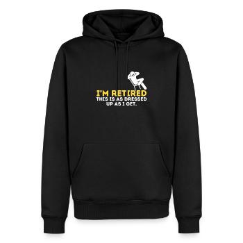 Je suis à la retraite c’est aussi habillé que je reçois grand-père - Sweat à capuche Premium bio Homme - noir - Devant - Nico (187cm)