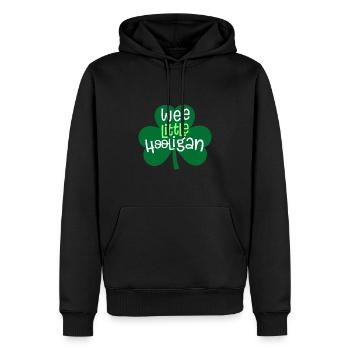 Wee Little Hooligan St Patrick's Day Kids Boys - Men’s Premium Organic Hoodie - black - Front - Nico (187cm)