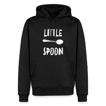 Little Spoon - Drôle de couple familial assorti - Sweat à capuche Premium bio Homme - noir - Devant - Nico (187cm)