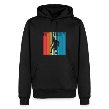 13 Years Soccer Gift 13th Birthday Football - Men’s Premium Organic Hoodie - black - Front - Nico (187cm)
