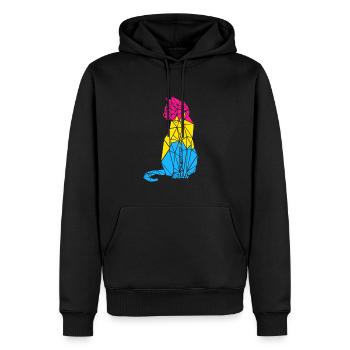 Pansexual Cat Pansexual Flag Colors - Men’s Premium Organic Hoodie - black - Front - Nico (187cm)