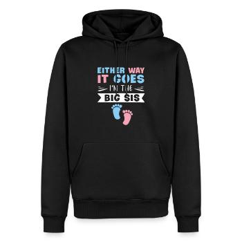 Quoi qu’il en soit, je suis la grande révélation du genre Sis - Sweat à capuche Premium bio Homme - noir - Devant - Nico (187cm)